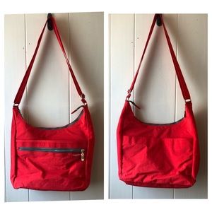 *BAGGALLINI Orange Red Lightweight Zip pockets Unisex Travel Casual Crossbody